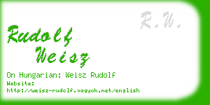 rudolf weisz business card